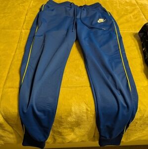 Nike Blue Jogging Pants with Yellow Accents